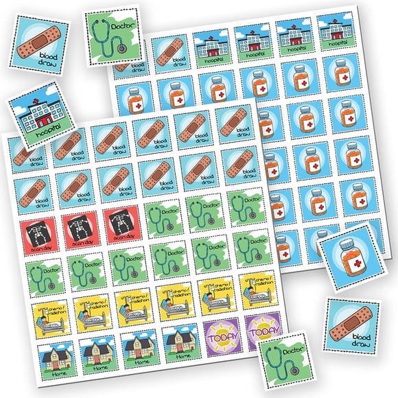 Set de 72 Imanes para Citas Médicas XOXO Parents