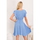 thumbnail image 3 of Vestido Midi Mujer Manga Corta Semi Formal Liso Colores 3398, 3 of 3