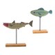 thumbnail image 1 of 2 Piezas De Adorno De Pez De Madera Con Forma De Pez De Navidad Decoración De Escritorio Con Estilo, 1 of 5