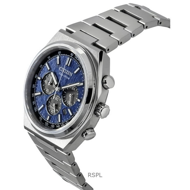 Reloj Analógico Zenshin Cronógrafo Super Titanium Esfera Azul Eco