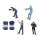thumbnail image 1 of 1 Unidades 1/64 Modelo Personas Reparador Personaje Muñeca Accesorio Decoración De Mesa Azul, 1 of 3