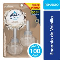 Desodorante Ambiental Eléctrico Repuesto Aceite Encanto De Vainilla Blister 2 Un X 21 Ml C/U Glade