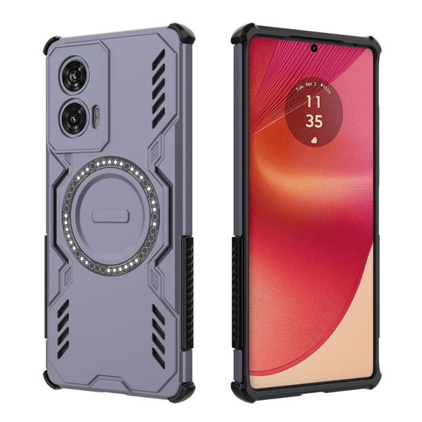 Funda FOXDOCK para Motorola Edge 50 Fusion 5G , magnética, resistente a golpes, con soporte, unisex, carga inalámbrica