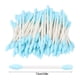 thumbnail image 4 of 100 hisopos de algodón desechables de doble punta para maquillaje, de colores y precisión, para uso cosmético, para mujeres, color azul., 4 of 8