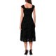 thumbnail image 3 of Vestido de Malla Gótico Vintage con Cuello Corazón sin Mangas y Volantes Floral Jacquard Línea A para Mujer INSPIRE CHIC M Negro, 3 of 6