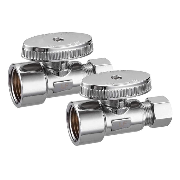 Minimprover Paquete de 2 válvulas de latón 1/2" FIP x 3/8" OD