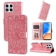 thumbnail image 2 of Funda tipo cartera FOXDOCK para Honor X8 5G , diseño girasol en relieve, cuero PU, cierre magnético, soporte y tarjetero, 2 of 5