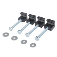 Magideal - Kit De Montaje De Caja De Herramientas De Camioneta Universal, Amarres De Caja De Herramientas De Camión De Aleación De Aluminio Cruzado Con En 4 Piezas Negro