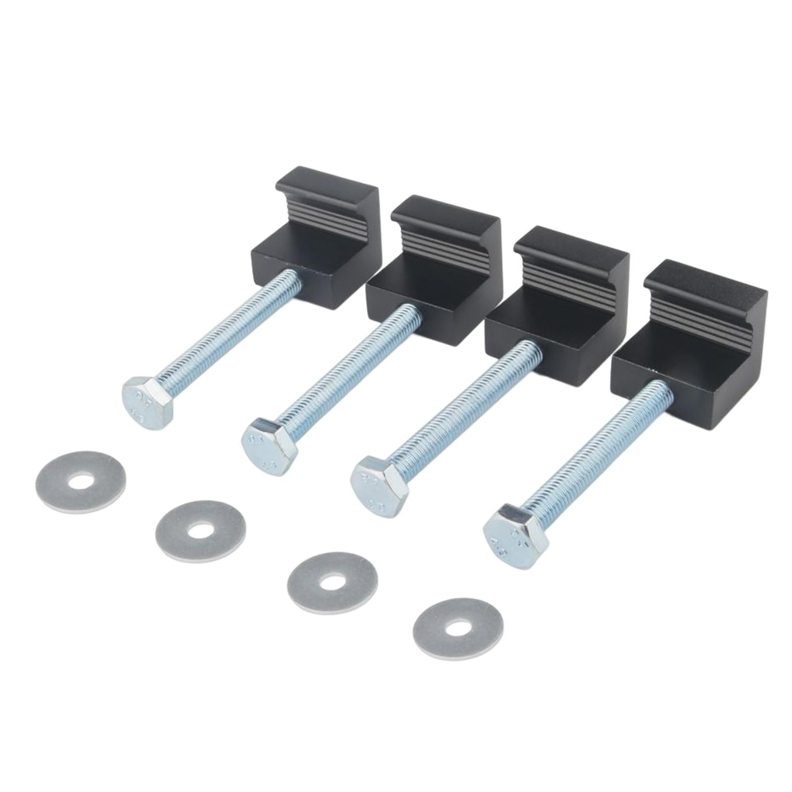 Magideal - Kit De Montaje De Caja De Herramientas De Camioneta Universal, Amarres De Caja De Herramientas De Camión De Aleación De Aluminio Cruzado Con En 4 Piezas Negro