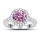 thumbnail image 4 of Anillos de Compromiso Ajustables para Mujer 2 Uds Color D Moissanita Anillos para Mujer, Anillos de Diamante Amarillo/azul/rosa para Aniversario de Boda con Certificado, 4 of 9