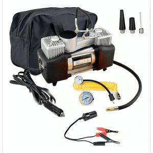 Genérico - Compresor De Aire Doble Cilindro 12V Inflador Neumaticos