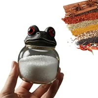 Unbrand - Witch Frog Jar - Gothic Apothecary Jars Glass With Frog Design, Vintage Storage Container For Kitchen, Vanity, Or Countertop, Holds Salt, Pepper, Tea Leaves, Candy
