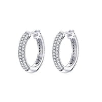 La Garza Joyas - Aros Plata Mujer Argolla Circones Loop