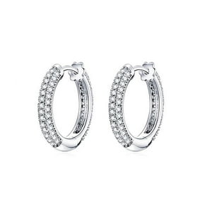 La Garza - Aros Plata Mujer Argolla Circones Loop