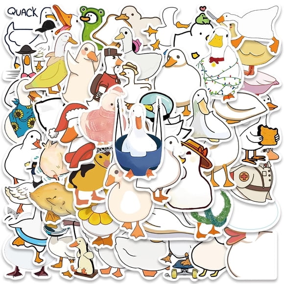 Set De Stickers De 50 Piezas Adorables Patitos De Vinilo Impermeables