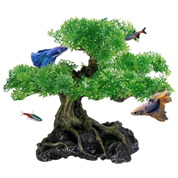 Árbol Bonsái Artificial UNEAK de 18 cm – Decoración para Acuario