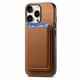 thumbnail image 4 of Funda de Cuero Magnética con Tarjetero para iPhone 16 Pro Max Cubierta Delgada Marrón, 4 of 5