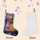 thumbnail image 3 of Piedra Papel o Tijera Tema: Calcetines de Navidad, fino lino blanco para colgar en escaleras y chimenea, decoración navideña para el hogar, regalo de Navidad.54cm×38cm, 3 of 5