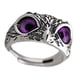 thumbnail image 4 of Demon Eye Owl Anillos Retro Elegante Anillo Llamativo Para Pareja Amantes Hombres Mujeres Púrpura, 4 of 5