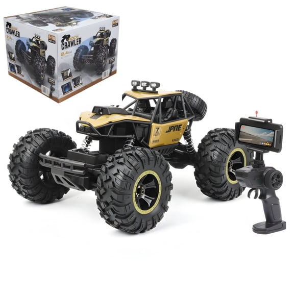 Auto Control Remoto 4x4 Rock Crawler Con Cámara Y Luces Led