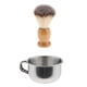thumbnail image 4 of 2 Unids Hombres Barba Aseo Bigote Madera Afeitado Cepillo Taza Taza Taza Conjunto, 4 of 5