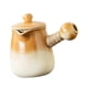 thumbnail image 1 of Tetera De Cerámica China Duradera Con Mango Antiescaldaduras Para Cocina Restaurante 700 Ml Amarillo, 1 of 5