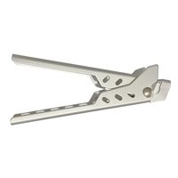 Ioensy - Pinza Para Utensilios De Cocina Anti-Caliente Para Exteriores, Pinza Para Olla, Cuenco, Mango De Pinza Plateado