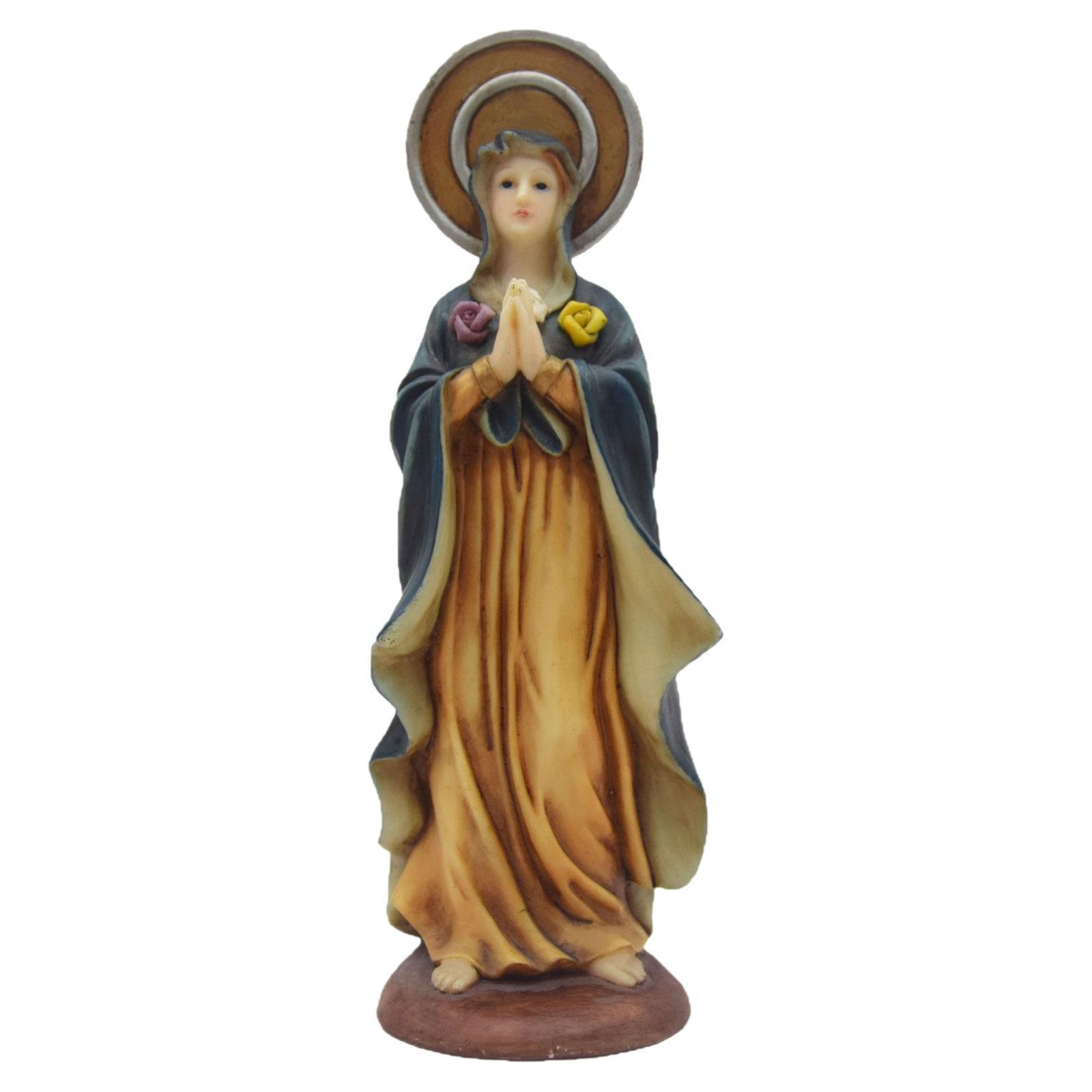 Magideal - Estatua De Nuestra Señora De Las Gracias En Oración, 19,8 Cm, Escultura Católica, Tradicional, Ligera, Para Exhibición En La Repisa, Regalo De Navidad