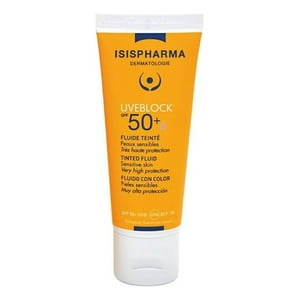Isispharma - Uveblock 50+ Toque Seco, Protector Solar Tinte Medio