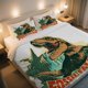 thumbnail image 1 of TRex ROARS in FOSSIL FALLS Prehistoric Clash Duvet Cover Set Digital Print ThreePiece Set AllSeason Comfortable and Breathable, 1 of 1
