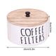thumbnail image 3 of Soporte De Filtro De Café Recipiente De Almacenamiento De Filtro De Café De Gran Capacidad Con Tapa De Bambú Accesorio De Cesta Del Organizador De La Vaina Del Dispensador Del Filtro De Ca, 3 of 3