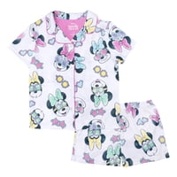 Conjunto De Pijama Disney Sunshine Minnie Button Down Para Niñas De 10 Años