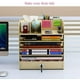 thumbnail image 2 of Organizador de escritorio multiuso de madera blanco, 2 of 4