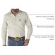 thumbnail image 4 of CAMISA Wrangler Corte Vaquero de Manga Larga Stone Talla Mediana, 4 of 5