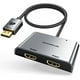 thumbnail image 1 of Adaptador DisplayPort a HDMI dual SWITCHFLUX 4K @60Hz, 1 entrada y 2 salidas, 1 of 3