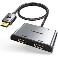 Adaptador Displayport A Hdmi Dual Switchflux 4K @60Hz, 1 Entrada Y 2 Salidas
