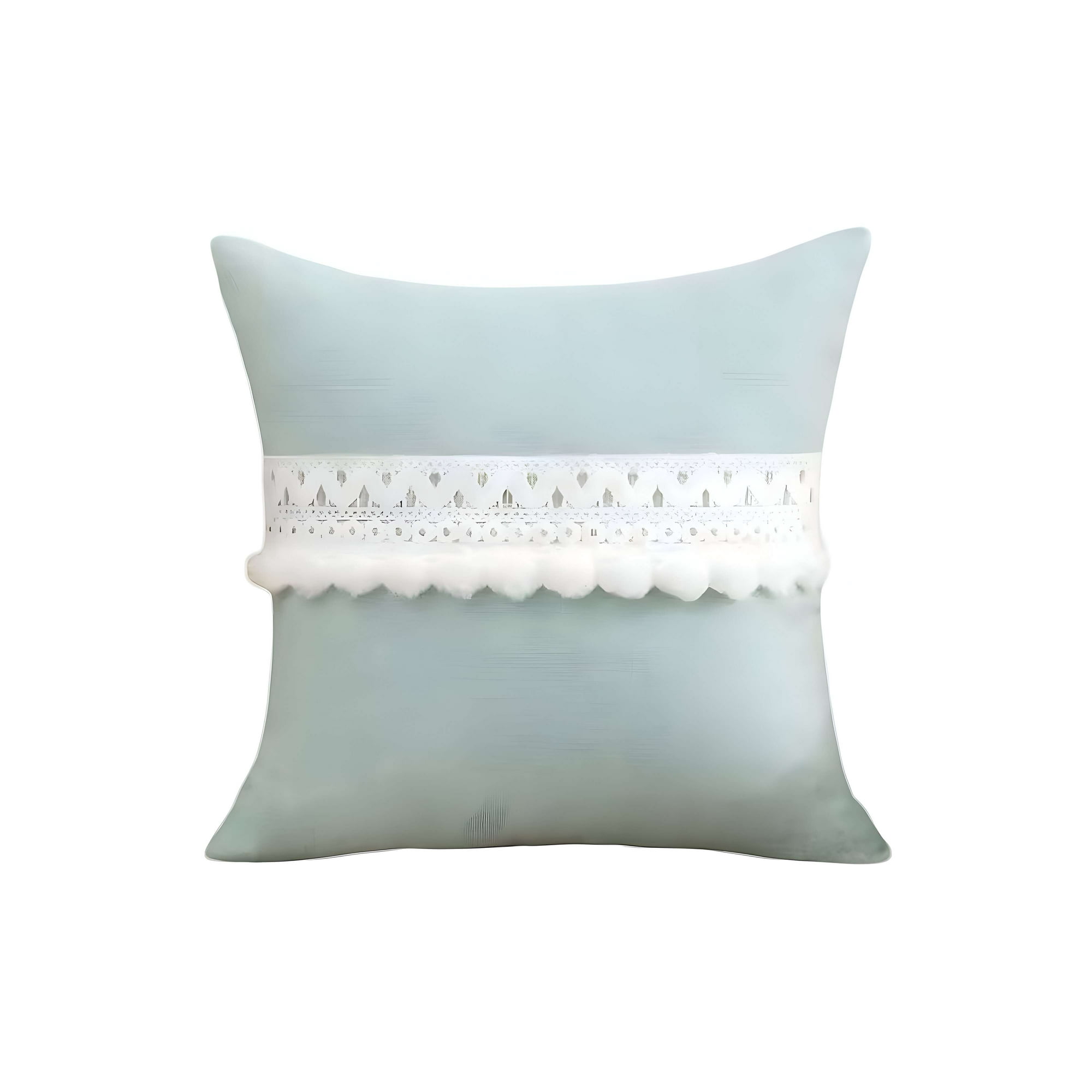 Genérico - Set De 4 Fundas De Cojin Con Pompon 45x45 S7