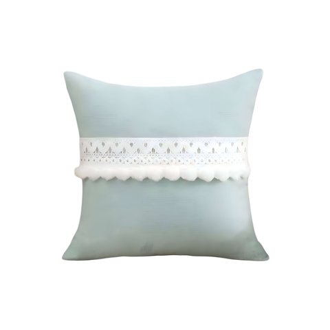 Genérico - Set De 2 Fundas De Cojin Con Pompon 45X45 S7