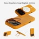 thumbnail image 4 of Funda alto para iPhone 17 Pro 6.3" de Cuero Marrón con Soporte, 4 of 9