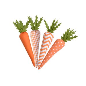 Magideal - 4Pcs Adornos De Zanahoria De La Pascua Decoración De La Bandeja De La Bande , Serie Naranja