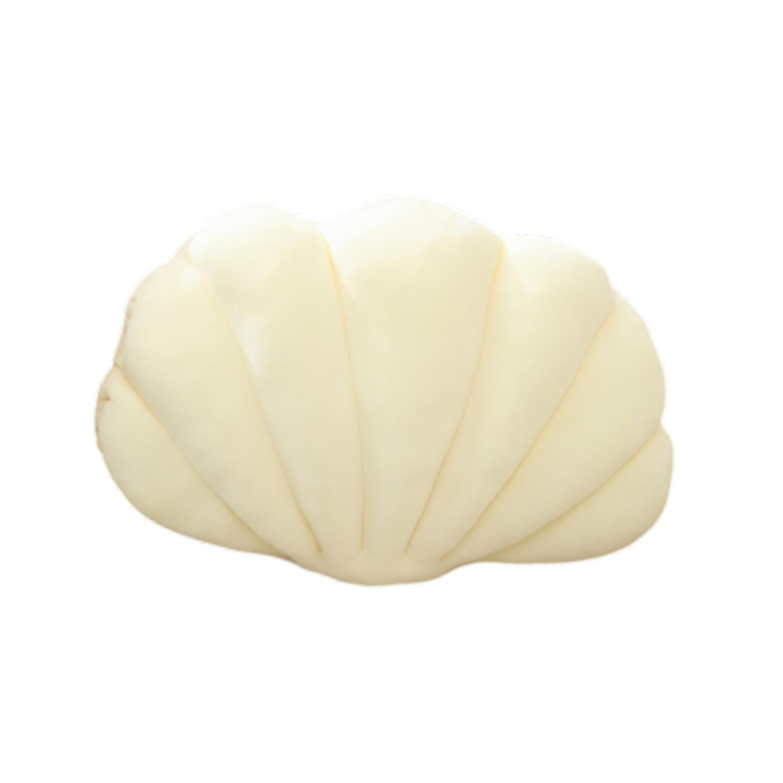Magideal - Almohada Decorativa, Almohada De Tiros En Forma De Concha, Cómodo Cojín De Sofá De La Cama, Cojín De Sillas De Escritorio Para La Oficina, Dormitorio Blanco Lechoso