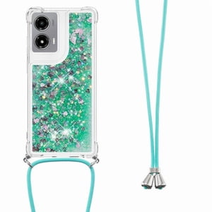 Funda Foxdock Para Motorola Moto G Stylus 5G 2024 Con Cuerda Ajustable, Brillo Líquido, Protección Antigolpes Y Lente – Ideal Para Regalo