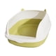 thumbnail image 2 of Caja de arena para gatos de cara alta, bandeja de arena para mascotas, orinal para gatos, orinal semiabierto portátil profundo, orinal para mascotas, Color Verde L, 2 of 5