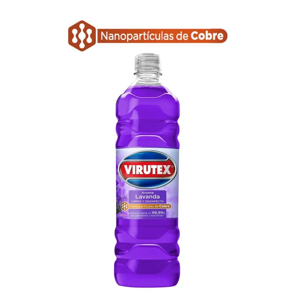 Limpiador De Pisos Y Superficies Desinfectante Aroma Lavanda 1800Ml - Virutex