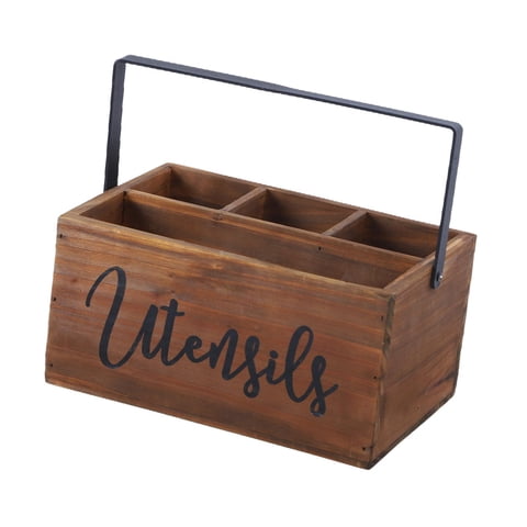 Bothyi - Soporte Para Utensilios De Cocina, Organizador De Madera Para Cocinar En Casa, Color Marrón