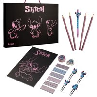 Set De Papelería Disney Stitch Con Cuaderno, Estuche Y Bolígrafos