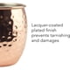 thumbnail image 5 of Juego de 4 tazas Moscow Mule, 100 % artesanales, de cobre puro de 500 ml y asas de latón dorado. 9,4 cm de diámetro x 10 cm de alto., 5 of 7