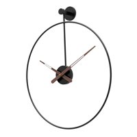 Bothyi - Reloj De Pared Silencioso Sin Tictac Simple Para Casa De Campo Baño Dormitorio Negro