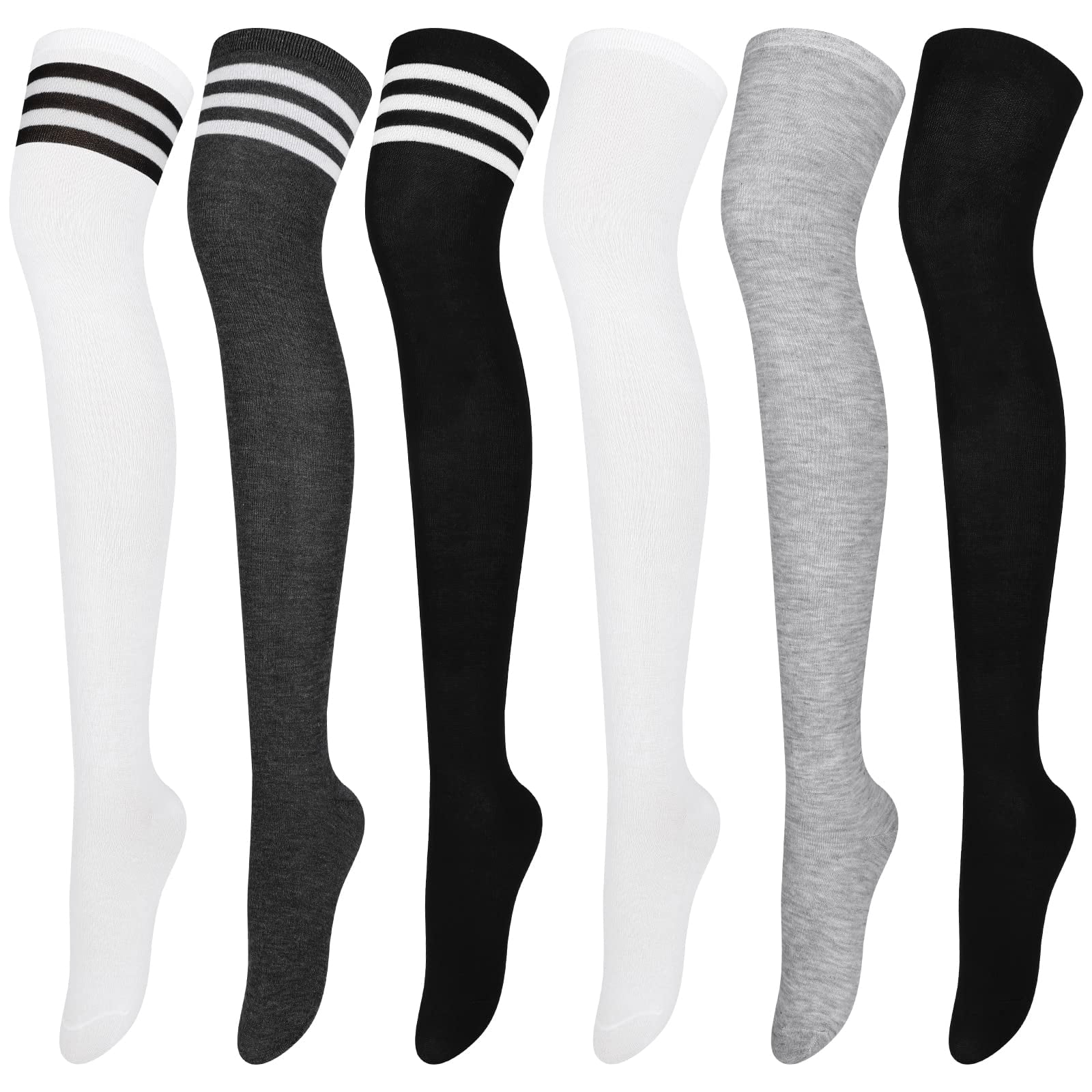 Calcetines Hasta El Muslo Aneco Para Mujer, 6 Pares, Calcetines Cálidos