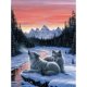 thumbnail image 1 of Piezas del rompecabezas Winter's Dawn Wolf 1000 piezas, 1 of 4